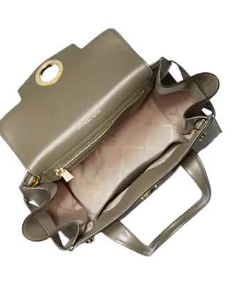 Michael Michael Kors Carmen Small Flap Belted Leather Satchel Michael Kors Bags
