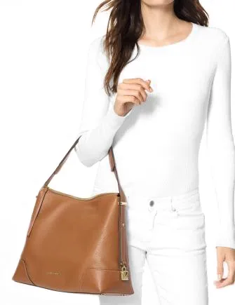 Michael Michael Kors Crosby Pebble Leather Shoulder Bag Michael Kors Bags