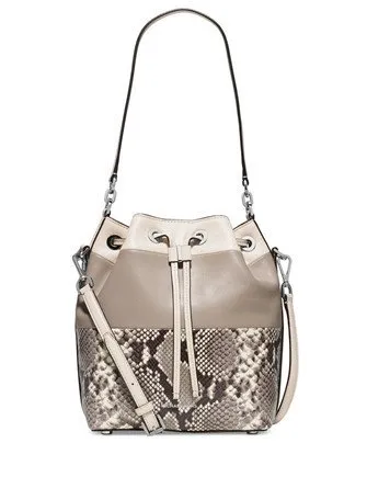 Michael Michael Kors Dottie Large Colorblock Python Bucket Bag Michael Kors Bags