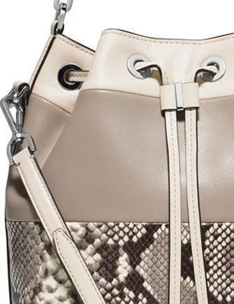 Michael Michael Kors Dottie Large Colorblock Python Bucket Bag Michael Kors Bags