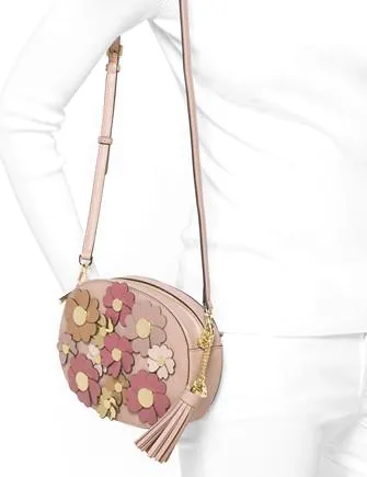 Michael Michael Kors Flora Applique Ginny Medium Messenger Michael Kors Bags