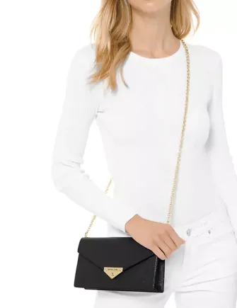 Michael Michael Kors Grace Leather Clutch Michael Kors Bags