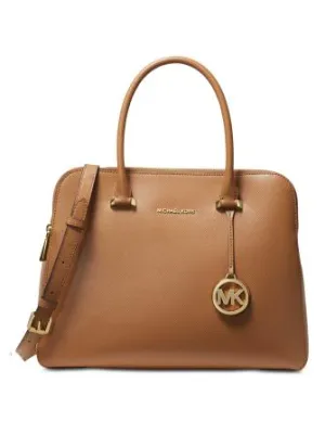 Michael Michael Kors Houston Double Zip Crossgrain Leather Satchel Michael Kors Bags