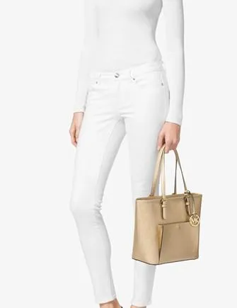 Michael Michael Kors Jet Set Item Medium Snap Pocket Tote Michael Kors Bags