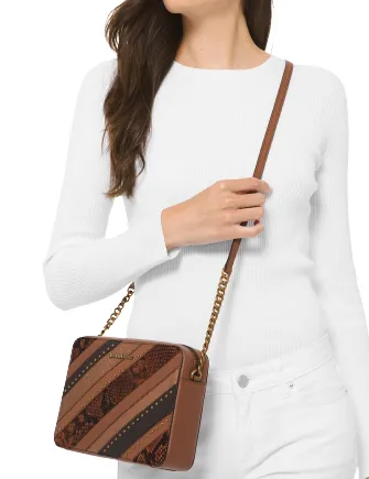 Michael Michael Kors Jet Set Large East West Leather Crossbody Michael Kors Bags