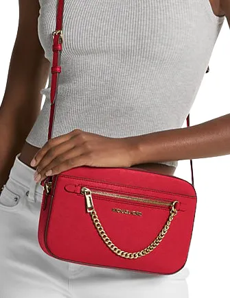 Michael Michael Kors Jet Set Large Saffiano Leather Crossbody Bag Michael Kors Bags
