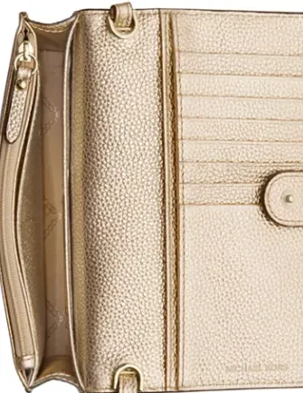 Michael Michael Kors Metallic Pebble Leather Phone Crossbody Michael Kors Bags