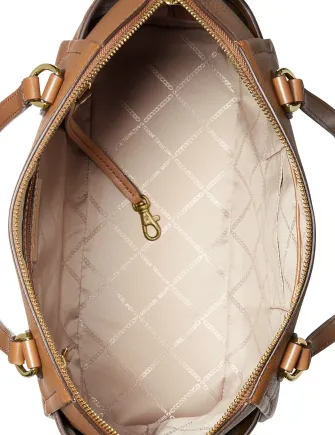 Michael Michael Kors Sienna Medium Leather Top-Zip Tote Michael Kors Bags