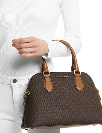 Michael Michael Kors Veronica Medium Logo Dome Satchel Michael Kors Bags