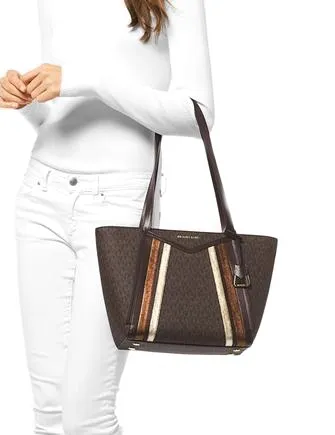 Michael Michael Kors Whitney Signature Metallic Tote Michael Kors Bags