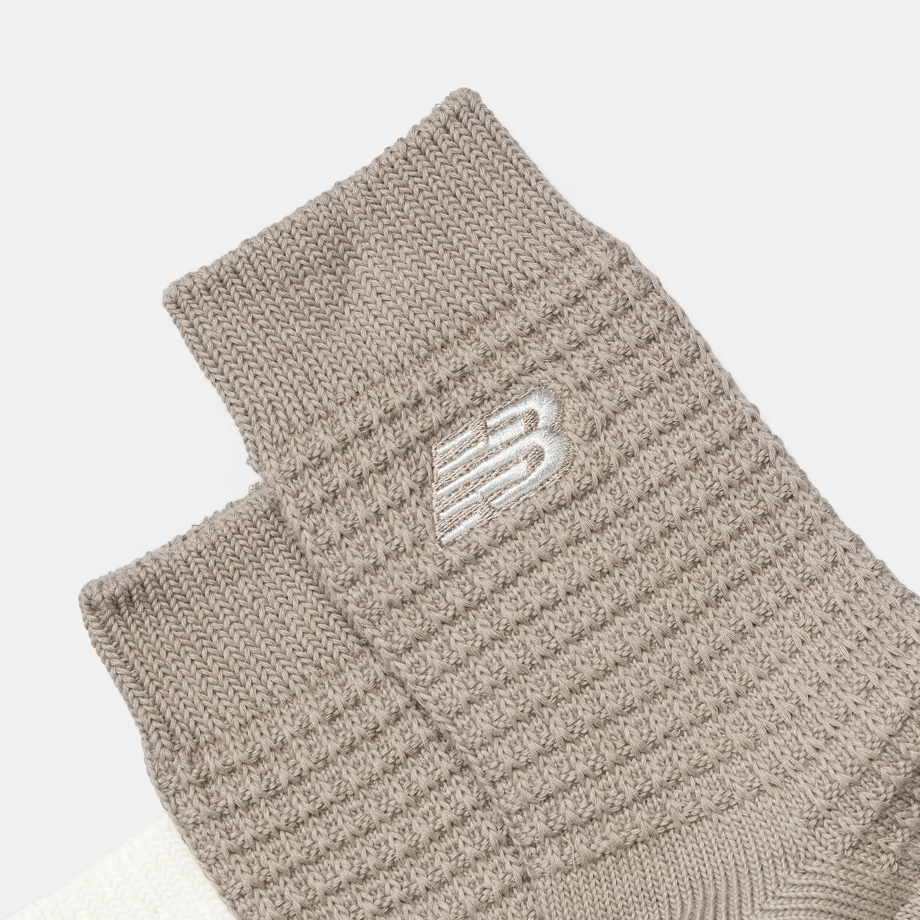 New Balance Clothing Waffle Ankle Socks 2 Pack - Grey/White