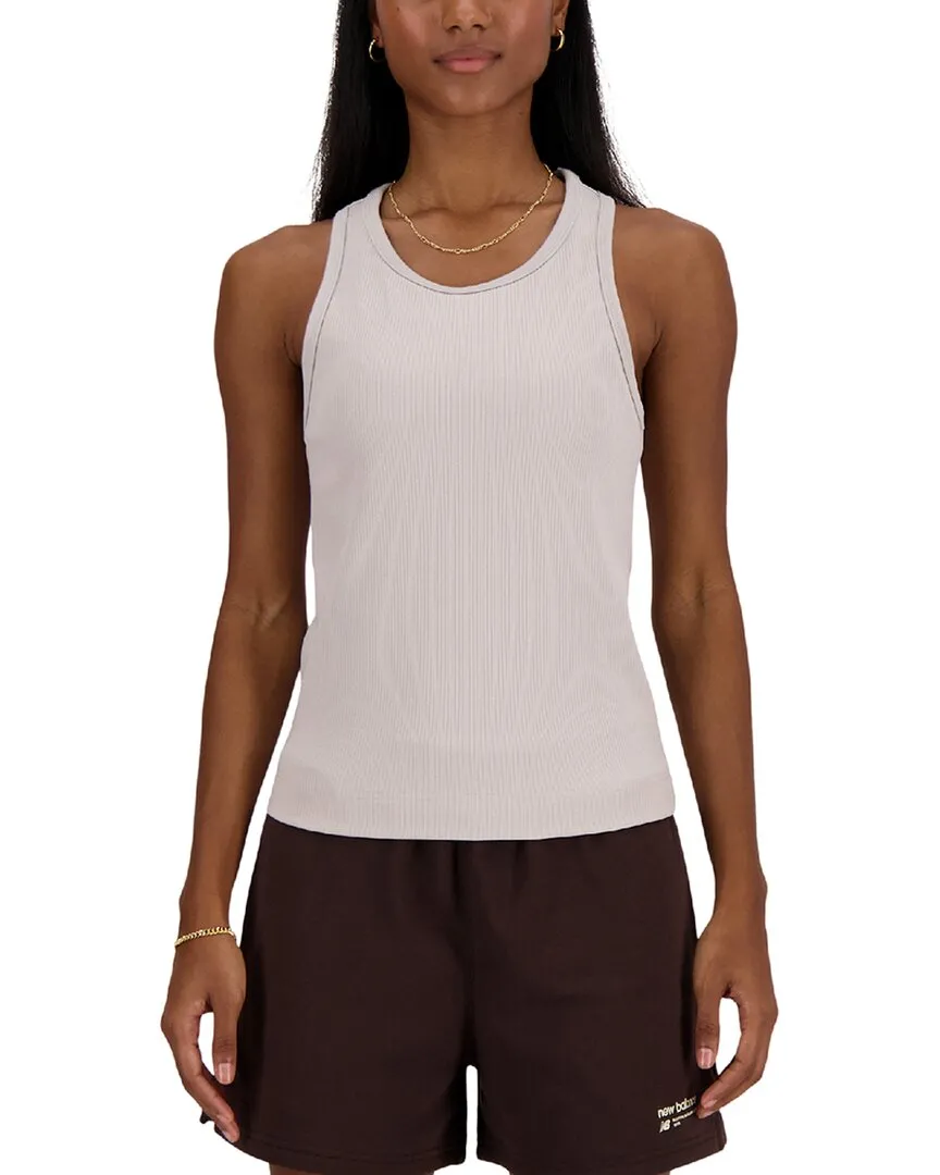 New Balance Linear Heritage Rib Knit Racer Tank