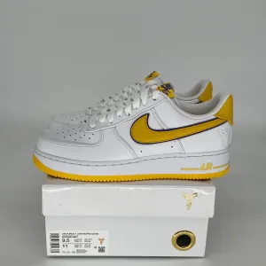 NIKE AIR FORCE 1 LOW KOBE BRYANT LAKERS HOME SIZE 9.5 FZ1151-100