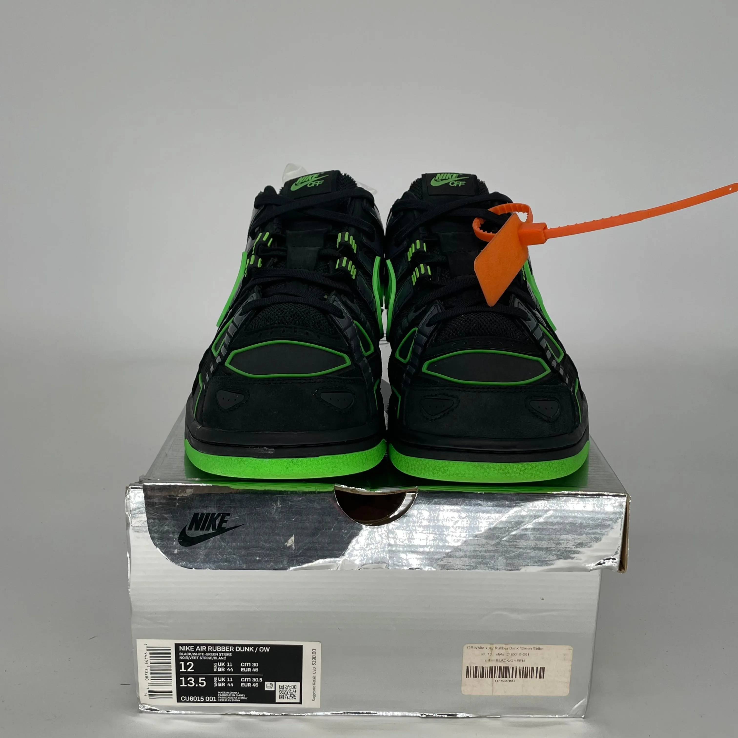 NIKE AIR RUBBER DUNK LOW OFF WHITE GREEN STRIKE SIZE 12 CU6015-001