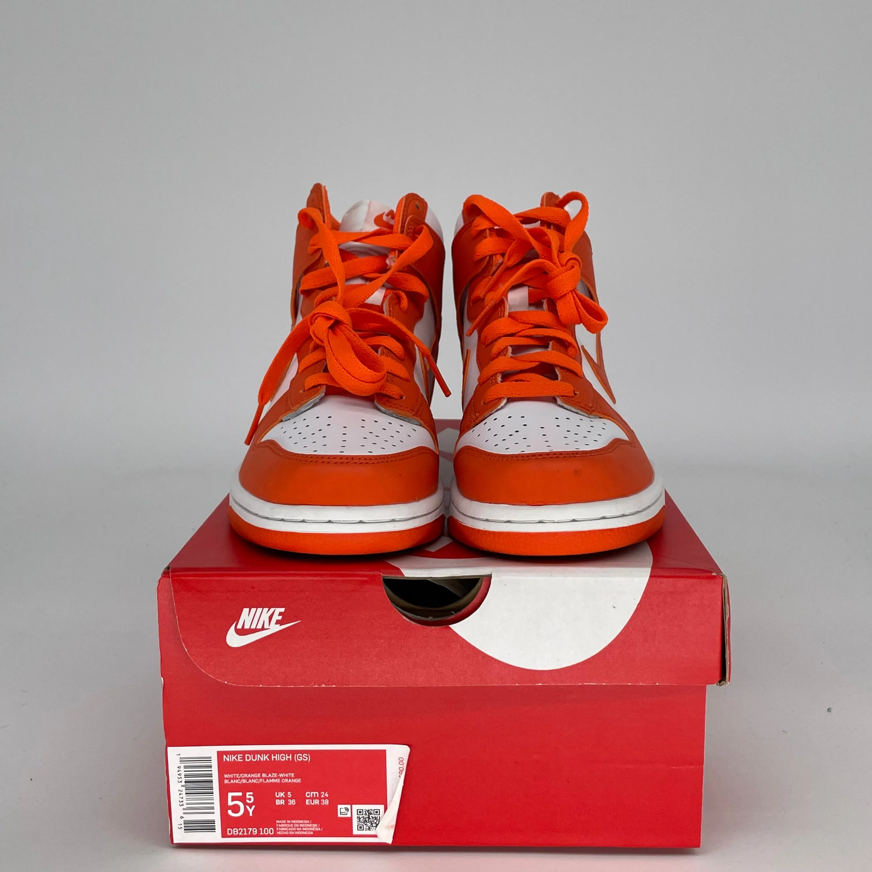 NIKE DUNK HIGH SYRACUSE SIZE 5.5Y DB2179-100