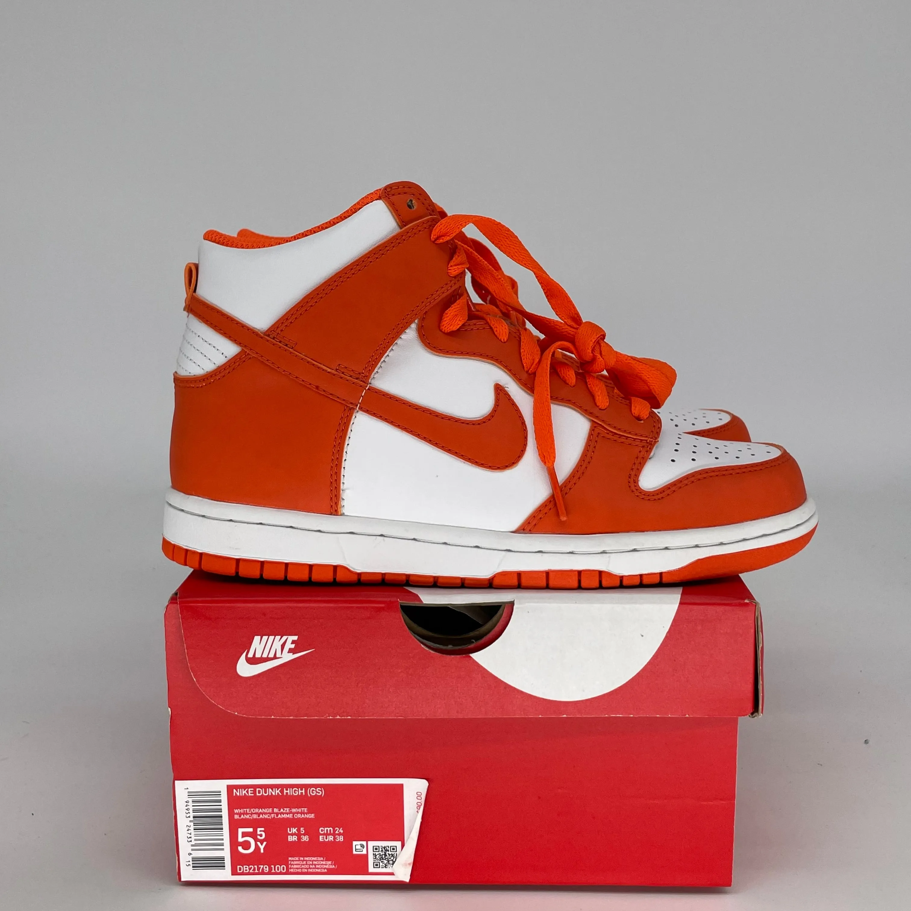 NIKE DUNK HIGH SYRACUSE SIZE 5.5Y DB2179-100