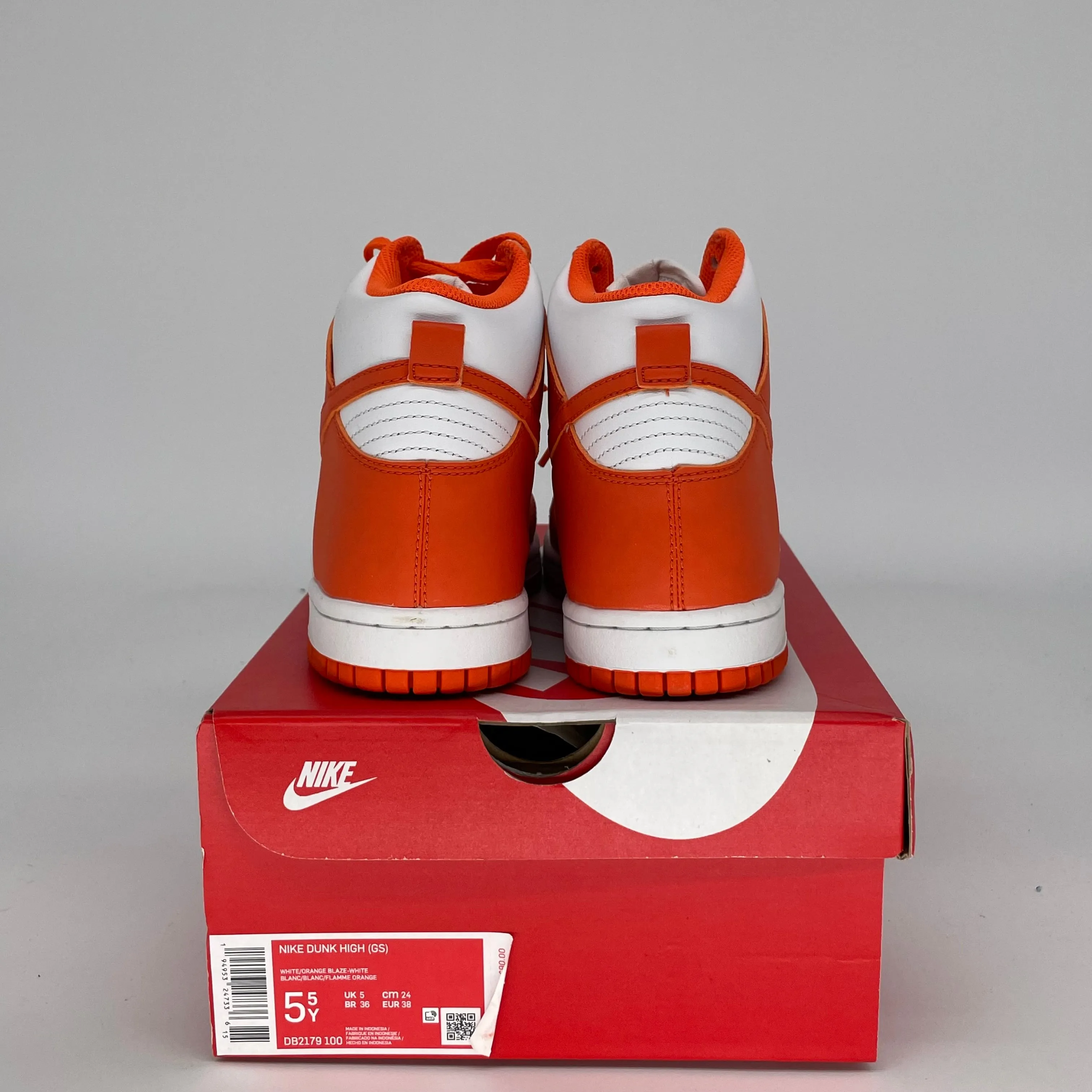 NIKE DUNK HIGH SYRACUSE SIZE 5.5Y DB2179-100