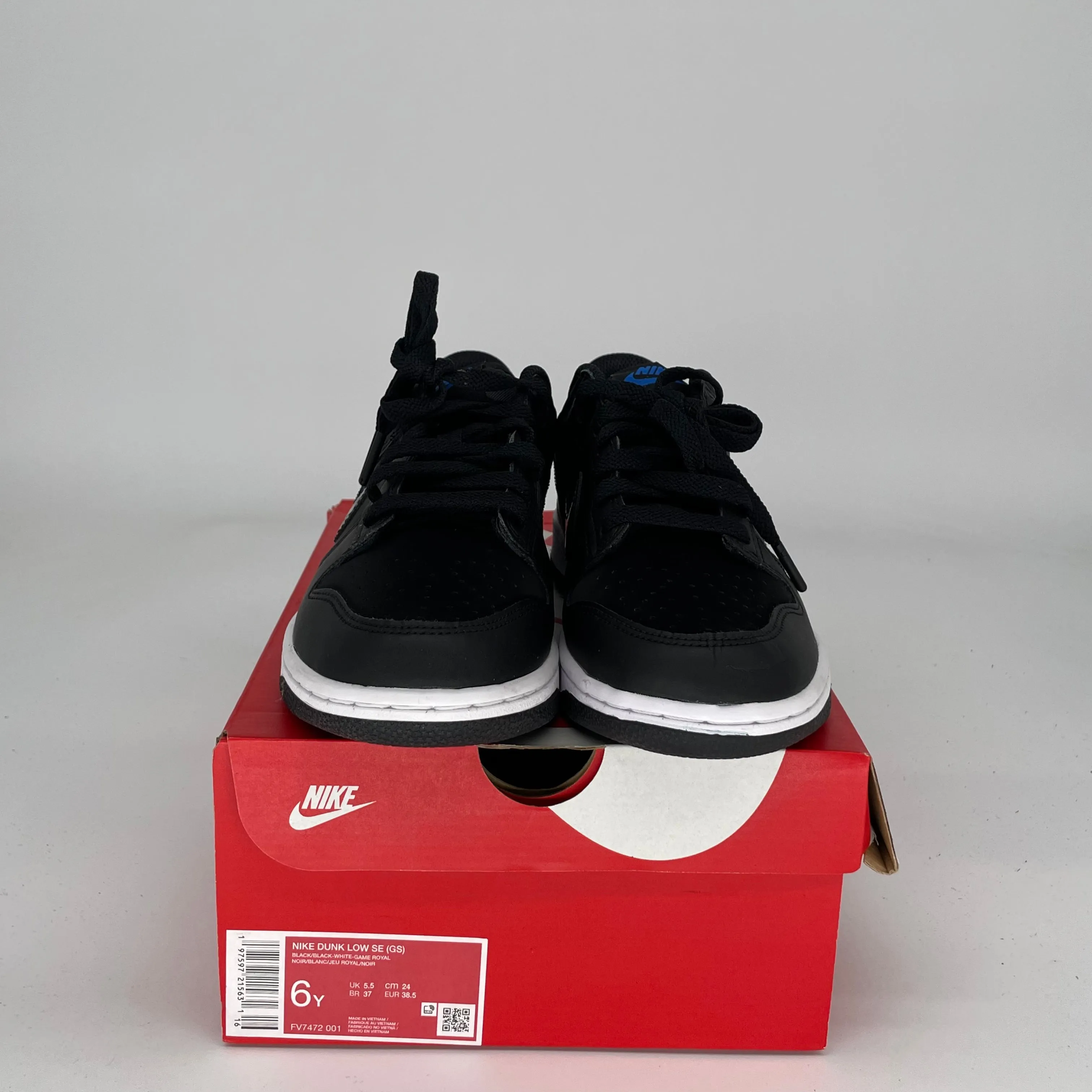 NIKE DUNK LOW BLACK CROC SIZE 6Y FV7472-001
