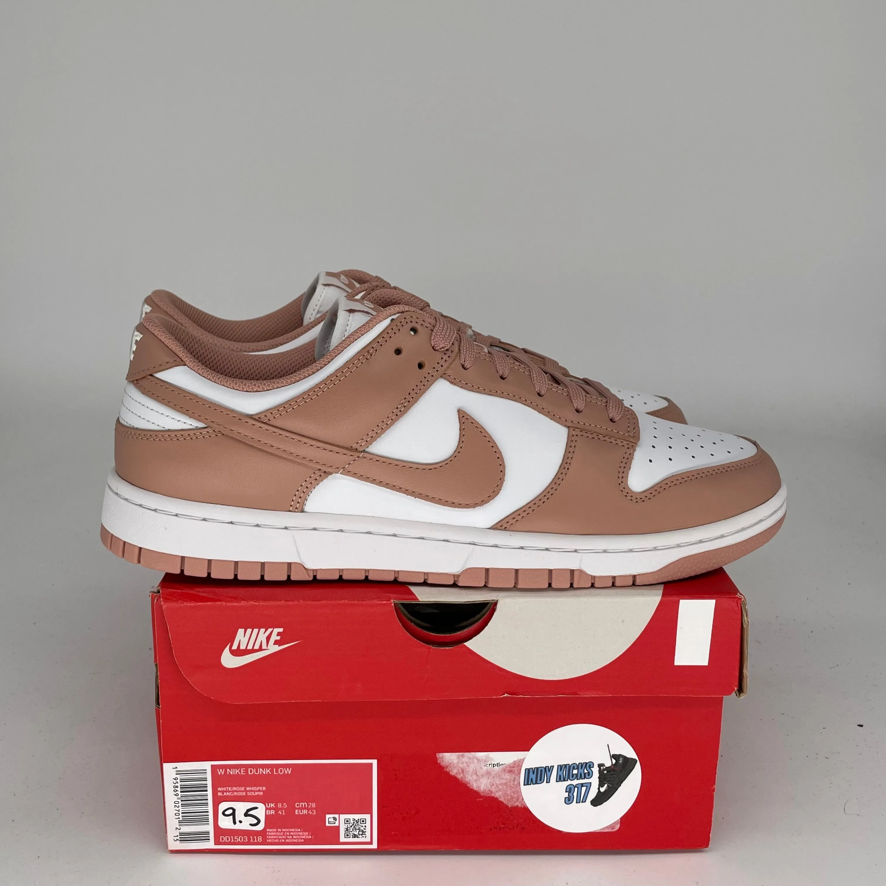 NIKE DUNK LOW ROSE WHISPER W SIZE 9.5/11W DD1503-118