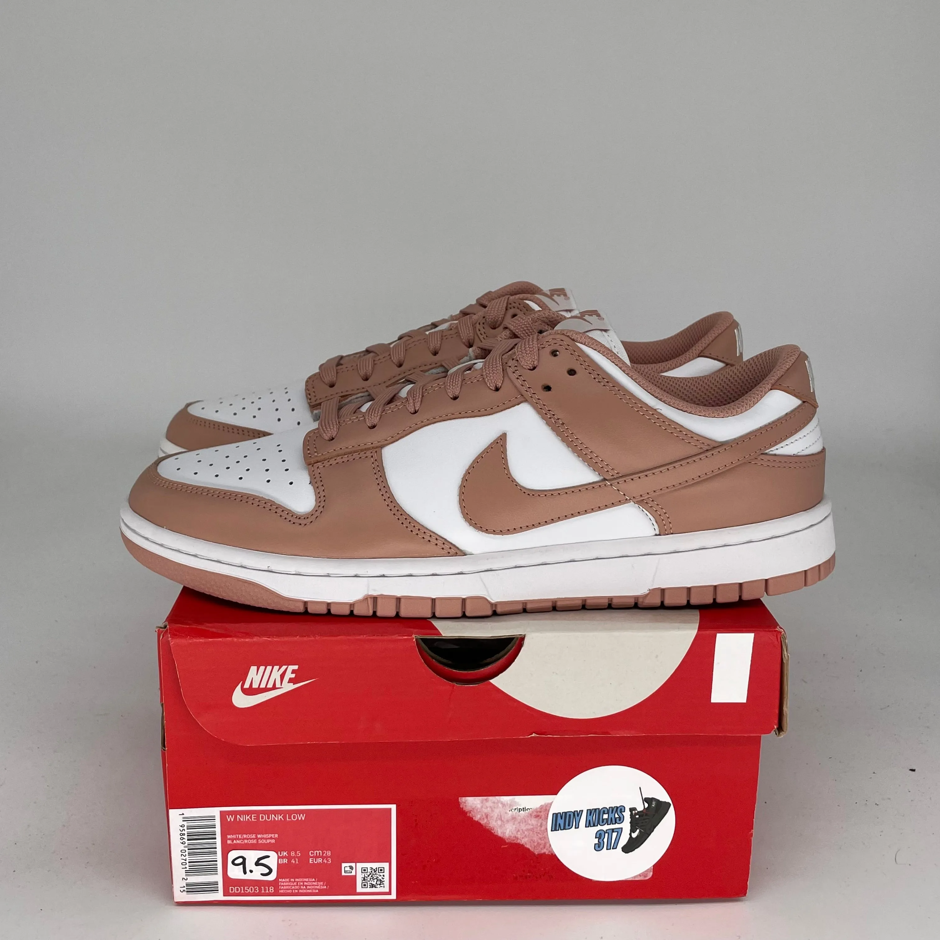 NIKE DUNK LOW ROSE WHISPER W SIZE 9.5/11W DD1503-118