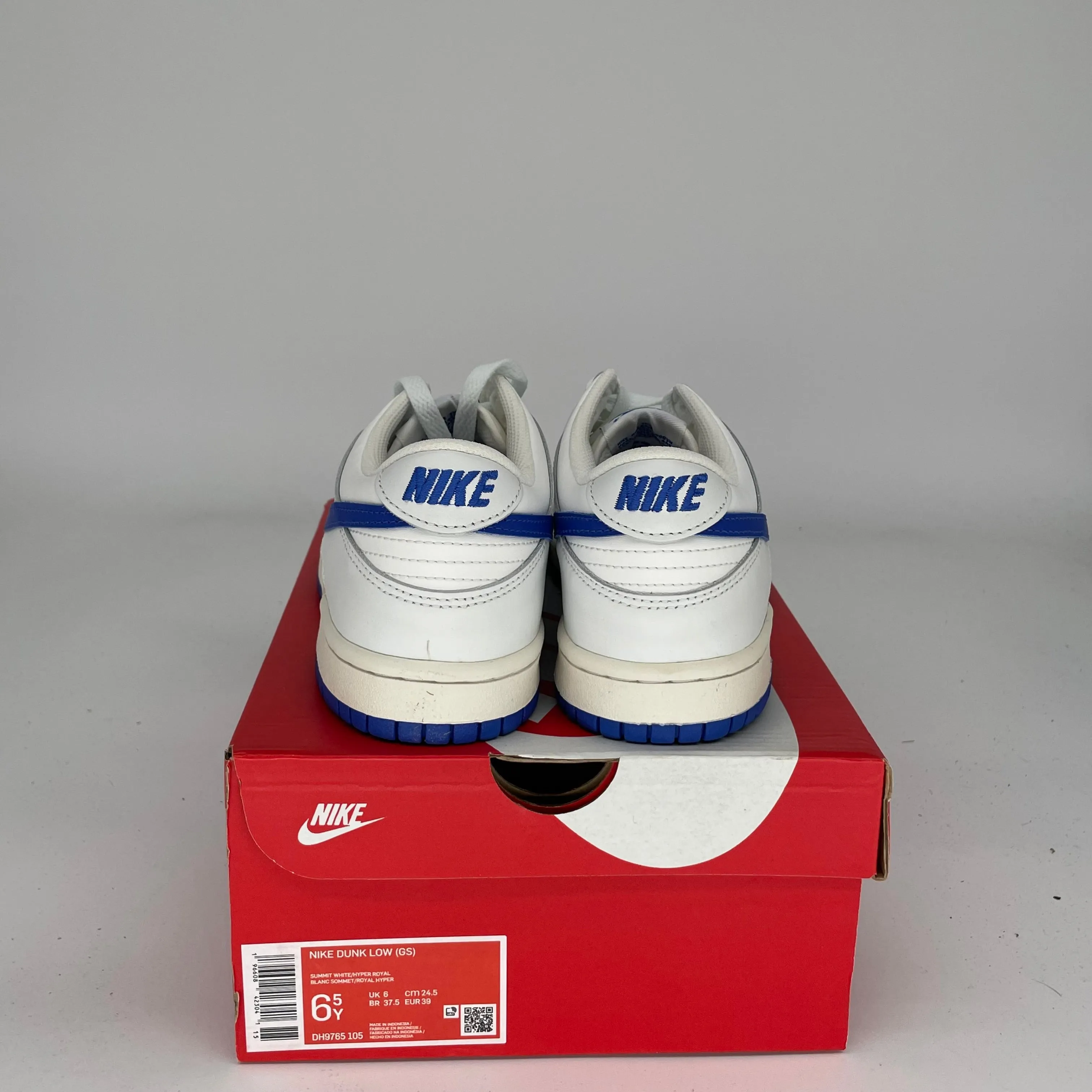 NIKE DUNK LOW SUMMIT WHITE HYPER ROYAL SIZE 6.5Y DH9765-105