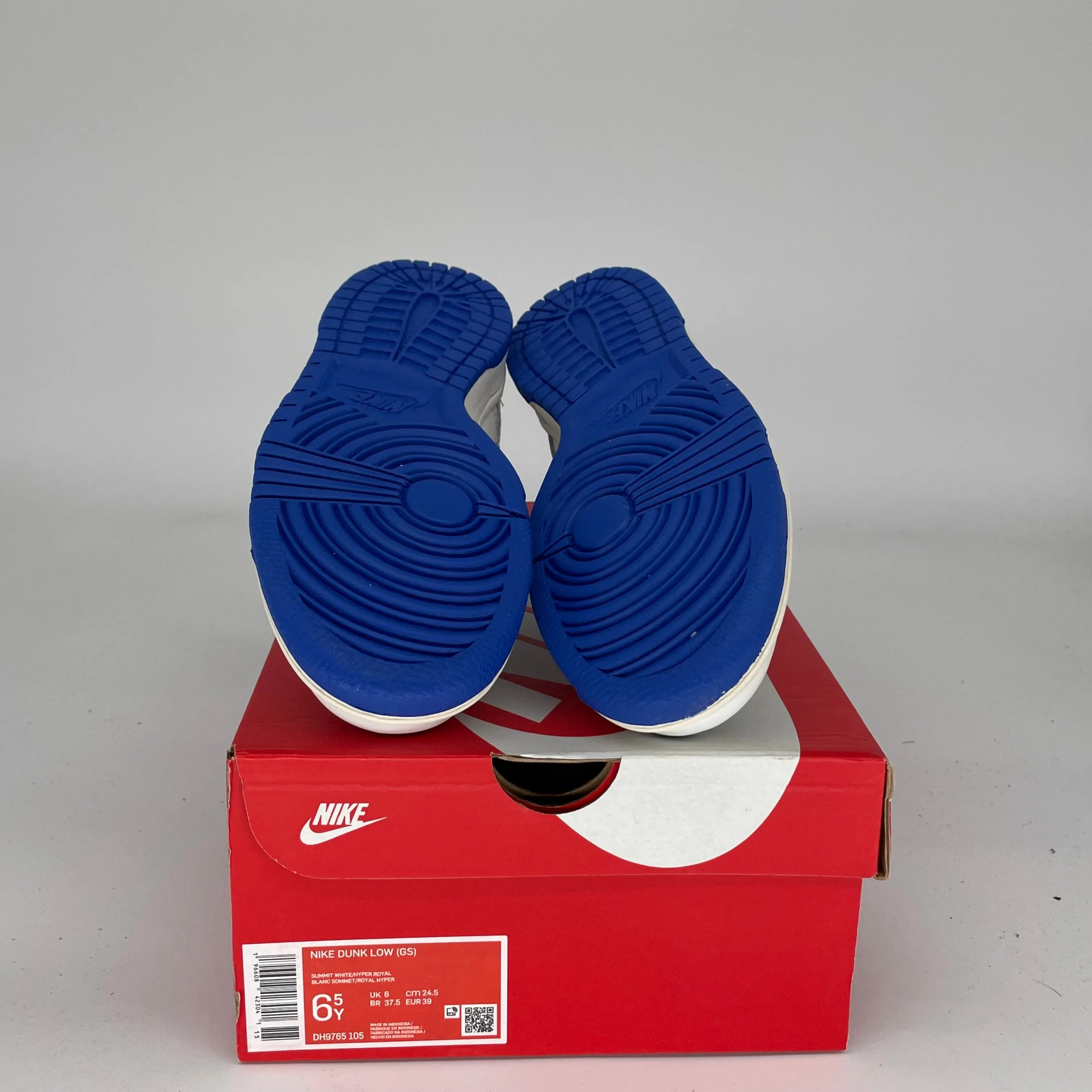 NIKE DUNK LOW SUMMIT WHITE HYPER ROYAL SIZE 6.5Y DH9765-105