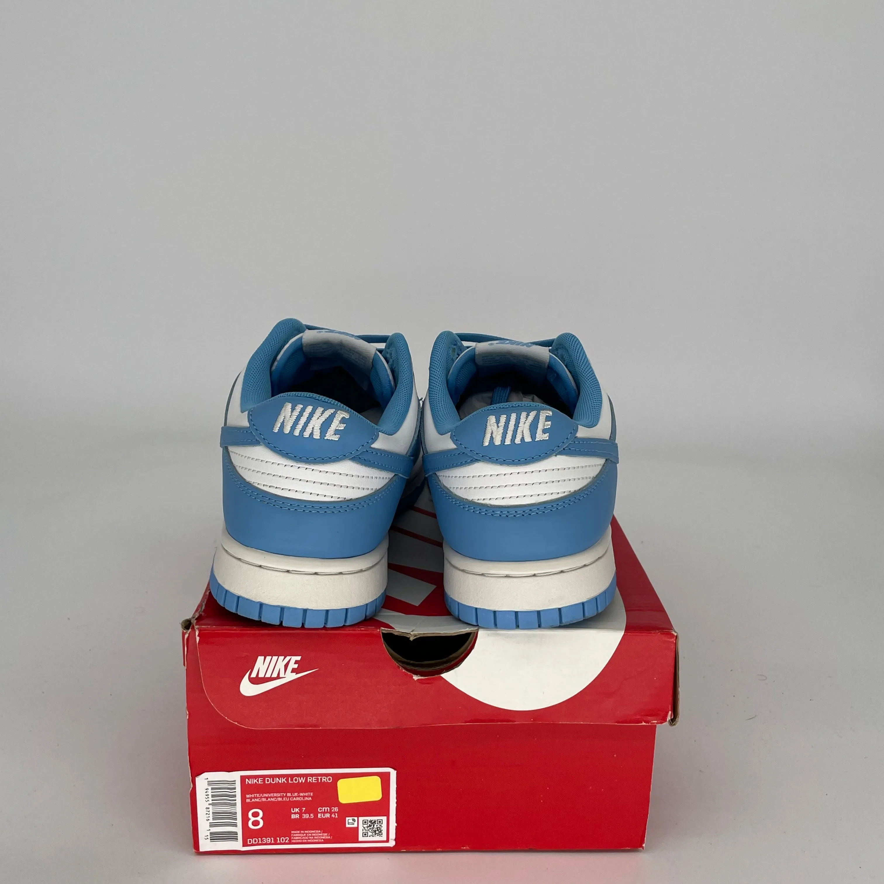 NIKE DUNK LOW UNC SIZE 8 DD1391-102