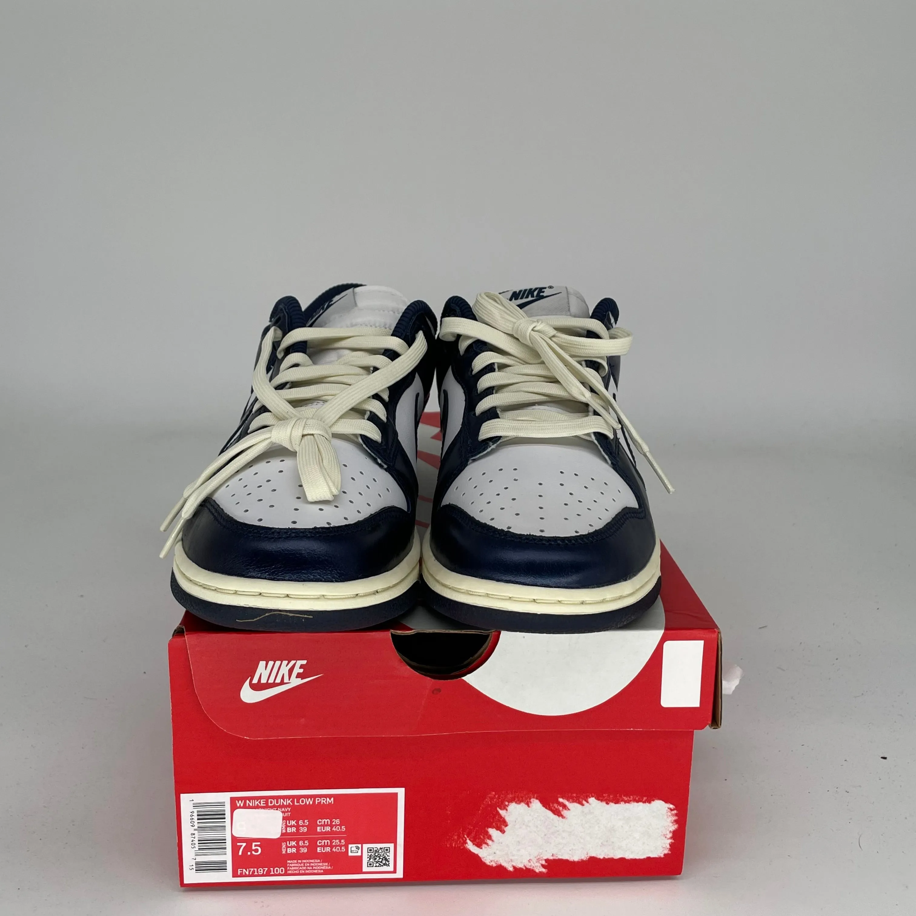 NIKE DUNK LOW VINTAGE NAVY W SIZE 7.5/9W FN7197-100