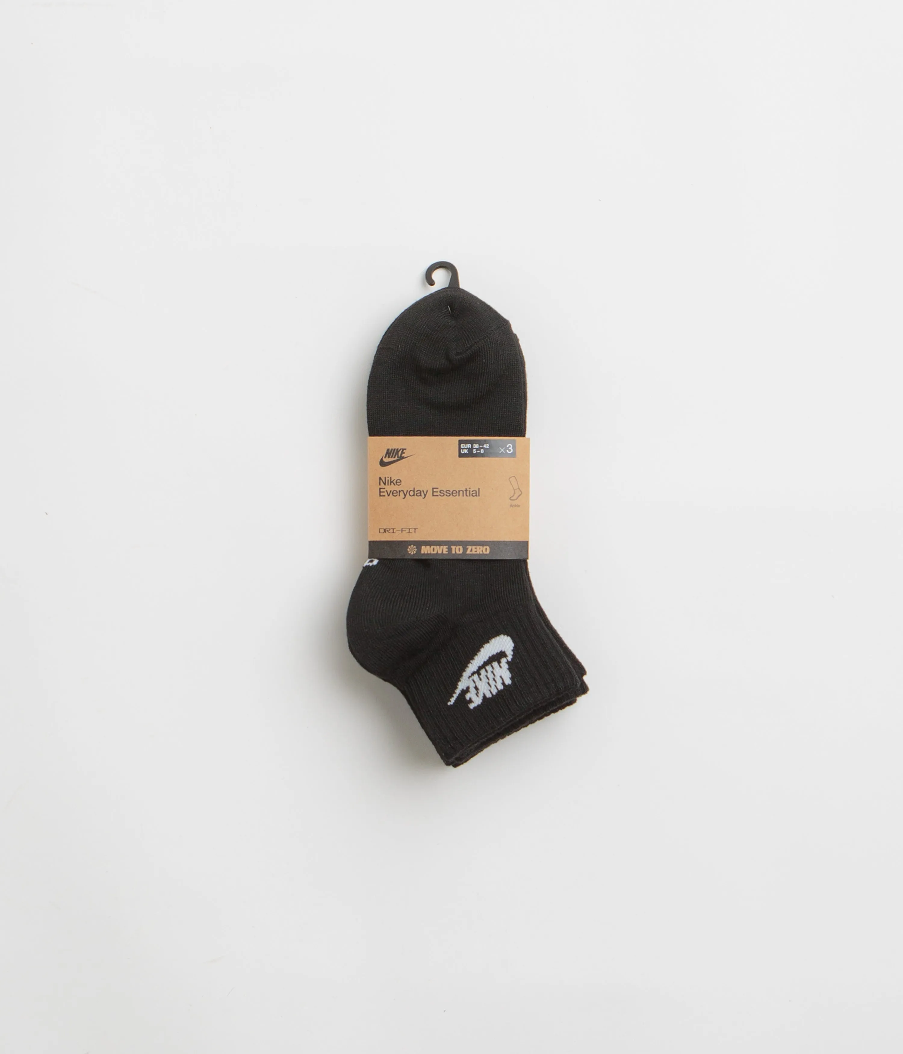 Nike Everyday Essential Ankle Socks (3 Pair) - Black / White Nike Sportswears