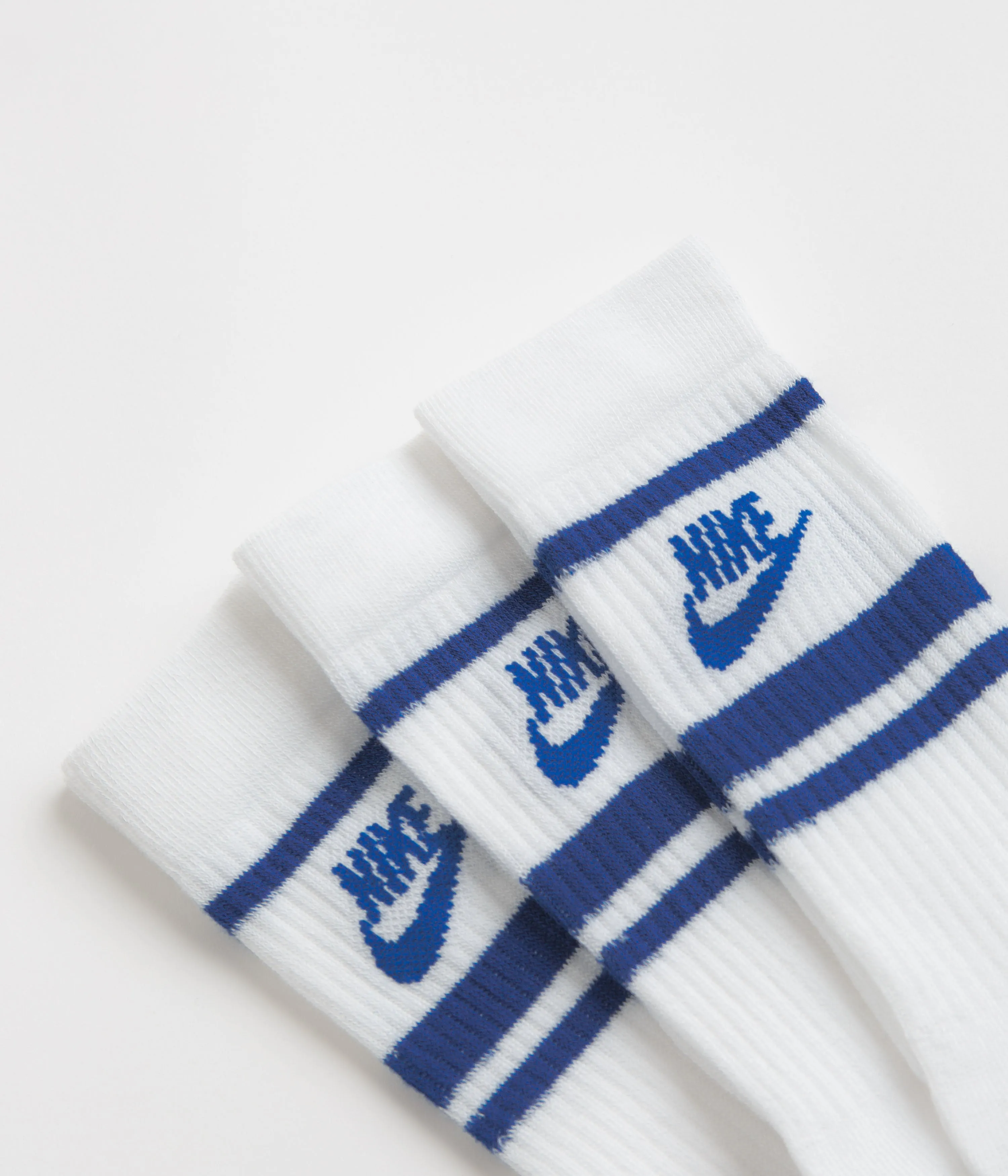 Nike Everyday Essential Crew Socks (3 Pair) - White / Game Royal / Game Royal Nike Sportswears