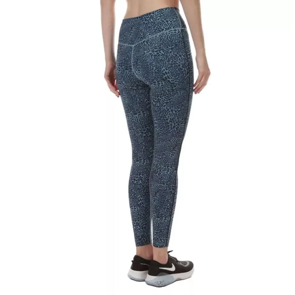 Nike One Leopard Tight Fit Cerulean Blue  CK3072-424 Women's