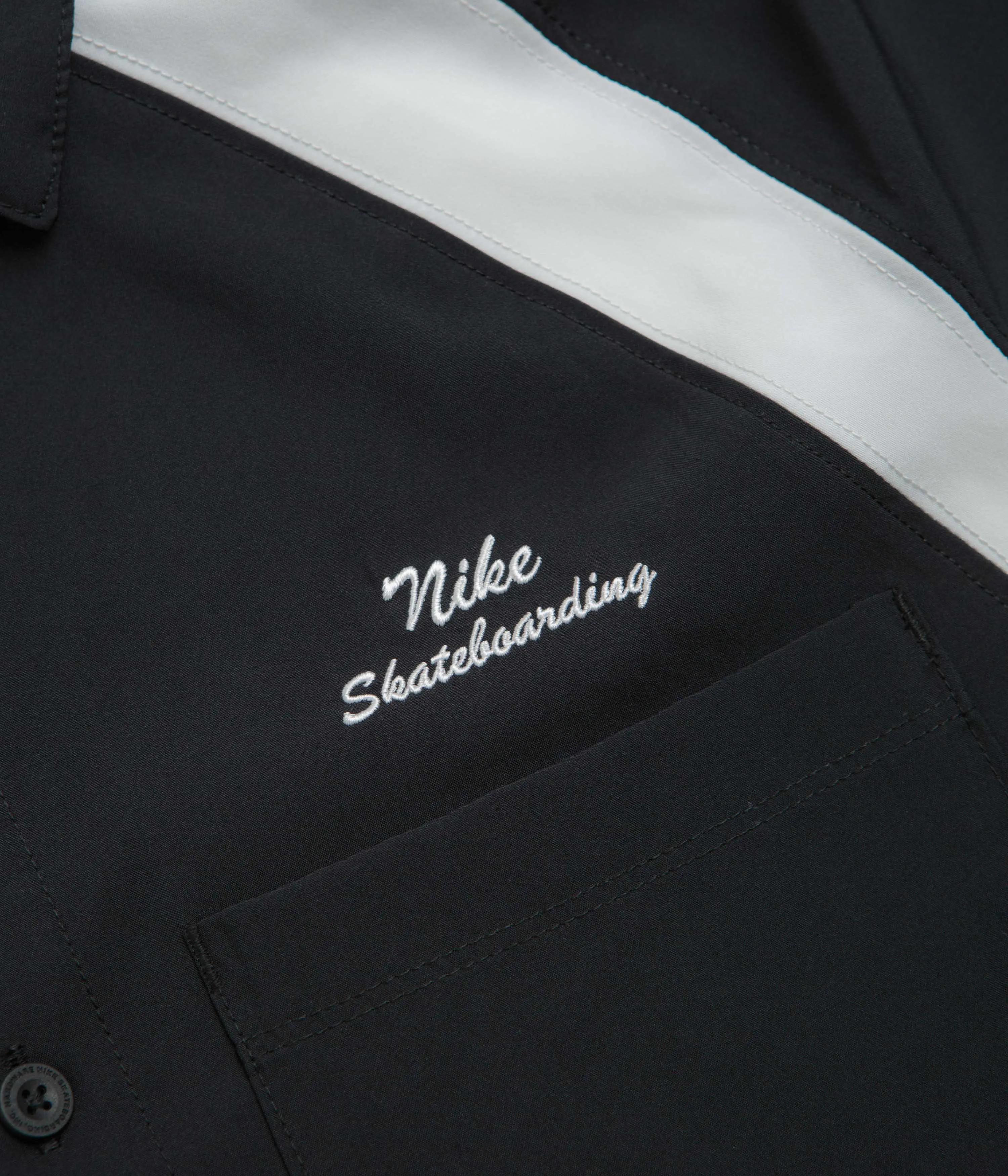 Nike SB Bowler Shirt - Black / White / White Nike SB Clothing