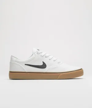 Nike SB Chron 2 Canvas Shoes - White / Black - White - Gum Light Brown Nike SB Clothing