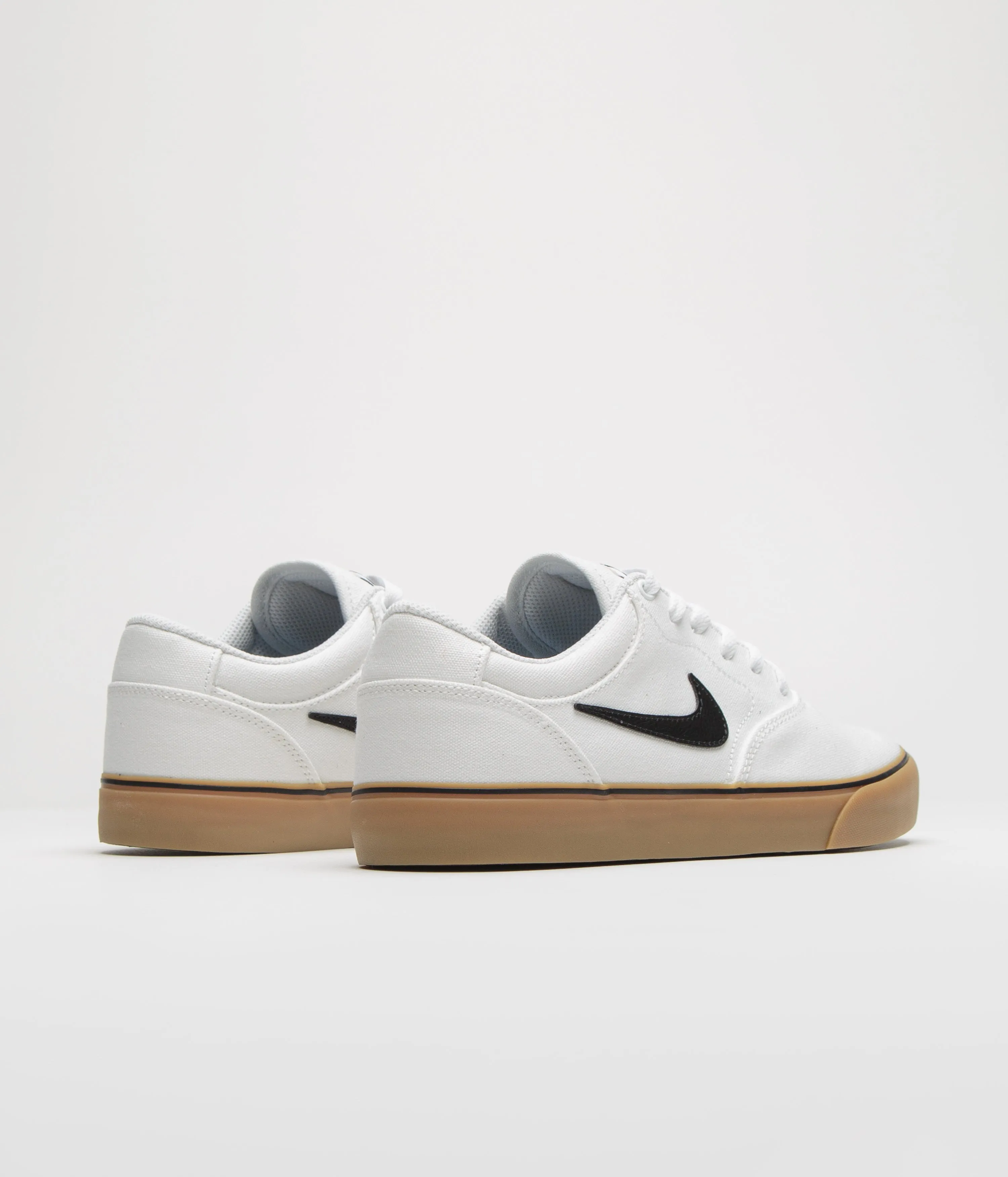 Nike SB Chron 2 Canvas Shoes - White / Black - White - Gum Light Brown Nike SB Clothing