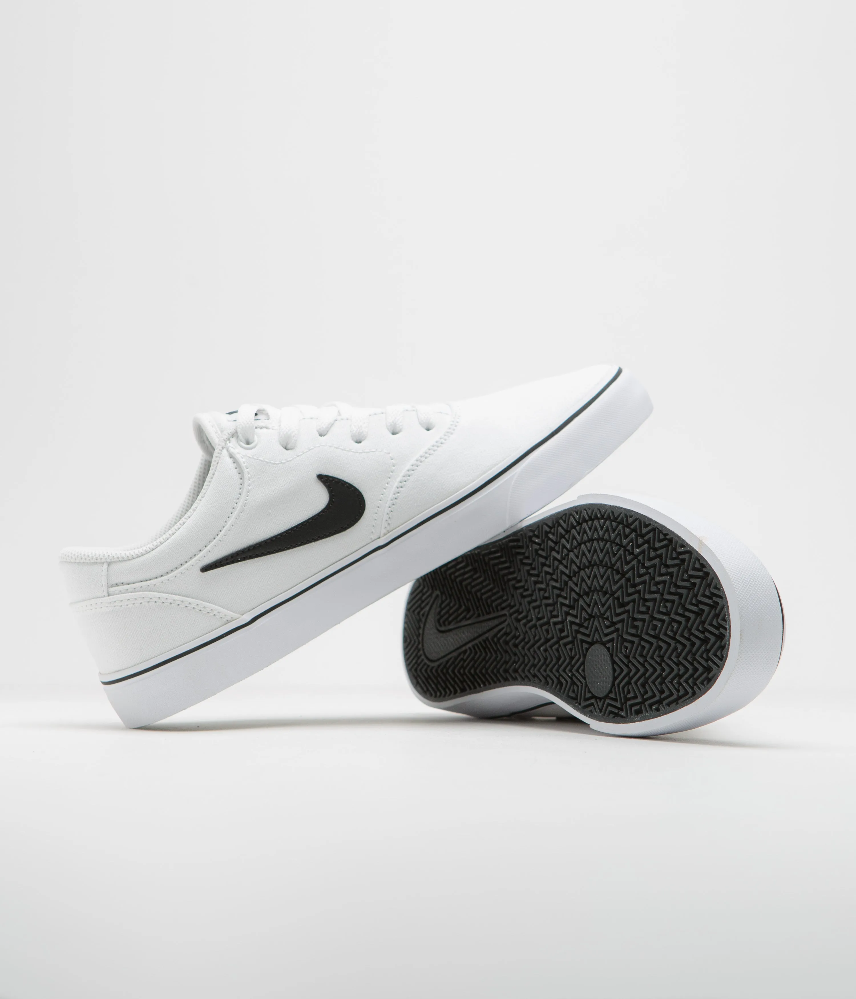Nike SB Chron 2 Canvas Shoes - White / Black - White Nike SB Clothing