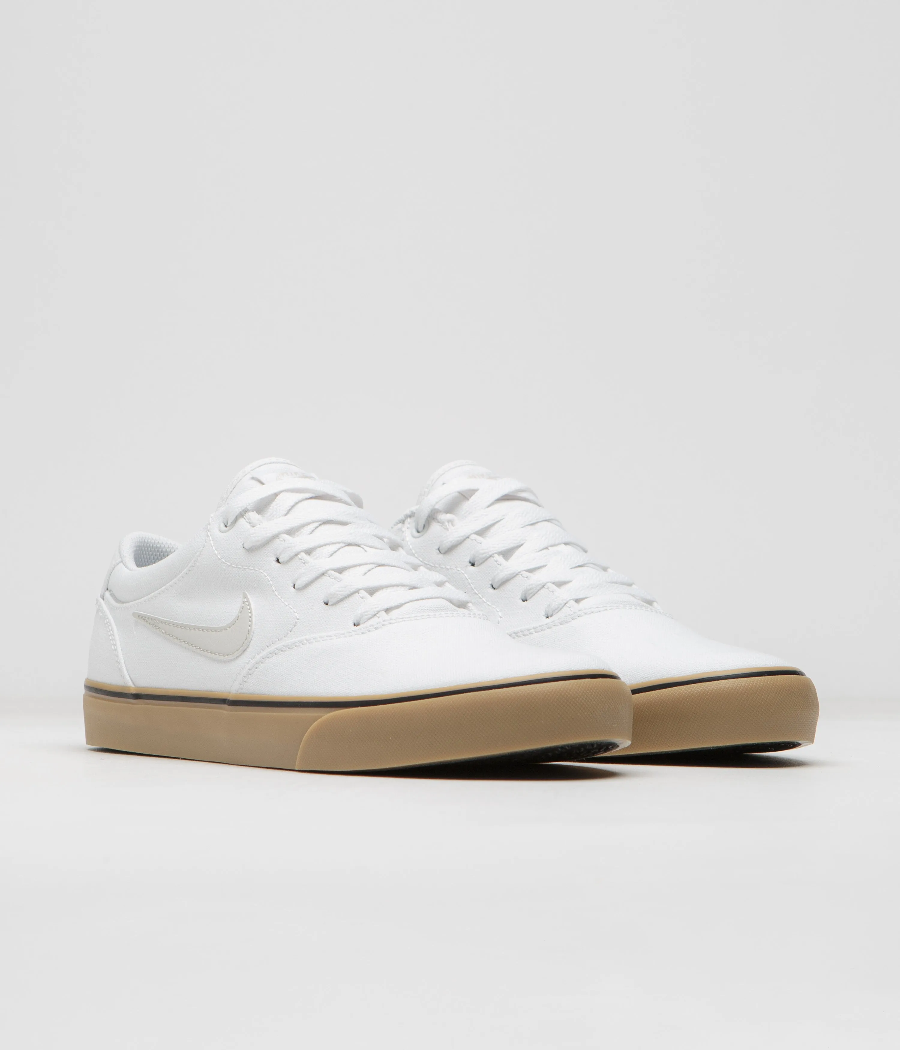 Nike SB Chron 2 Canvas Shoes - White / Light Bone - White - Gum Light Brown Nike SB Clothing