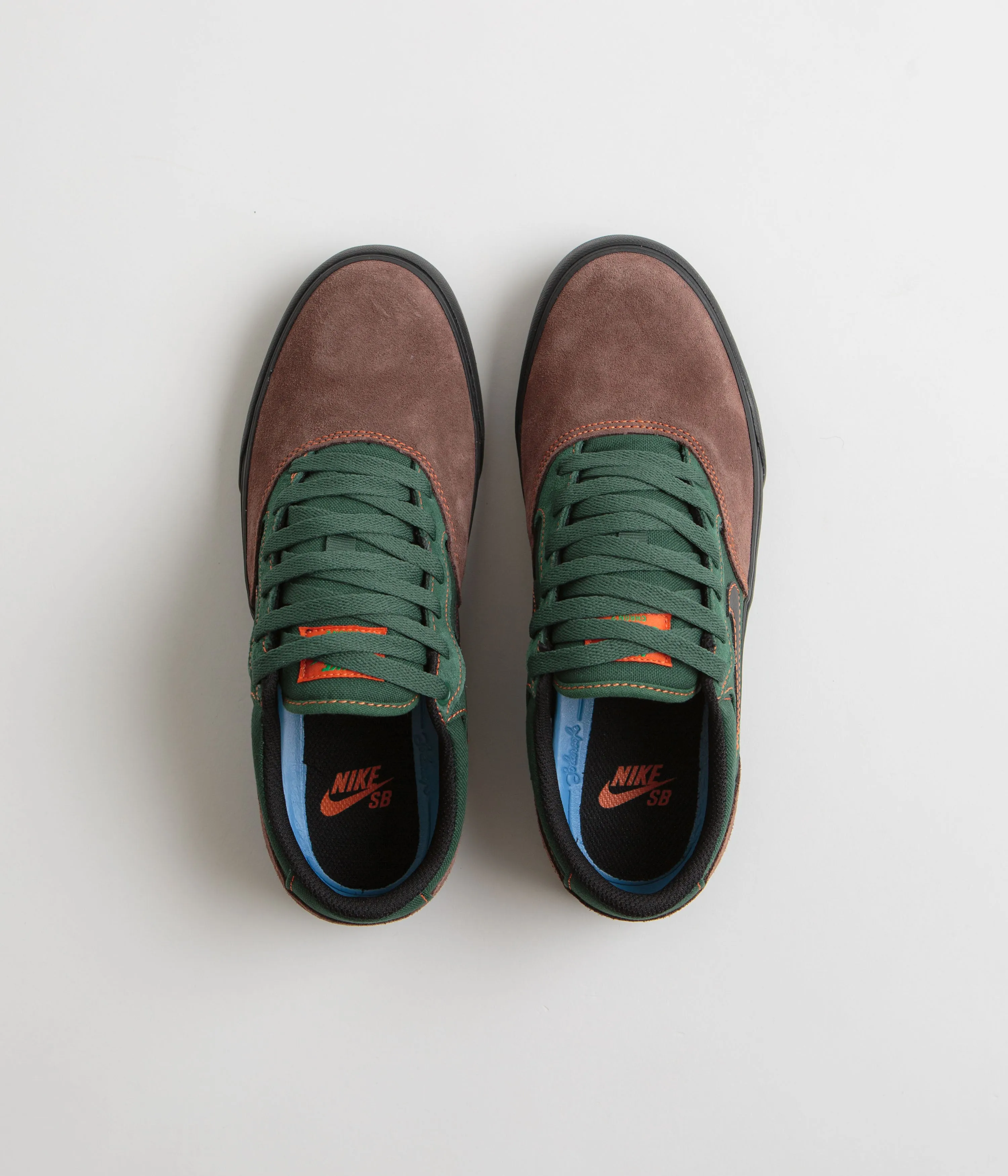 Nike SB Chron 2 Shoes - Light Chocolate / Black - Noble Green Nike SB Clothing