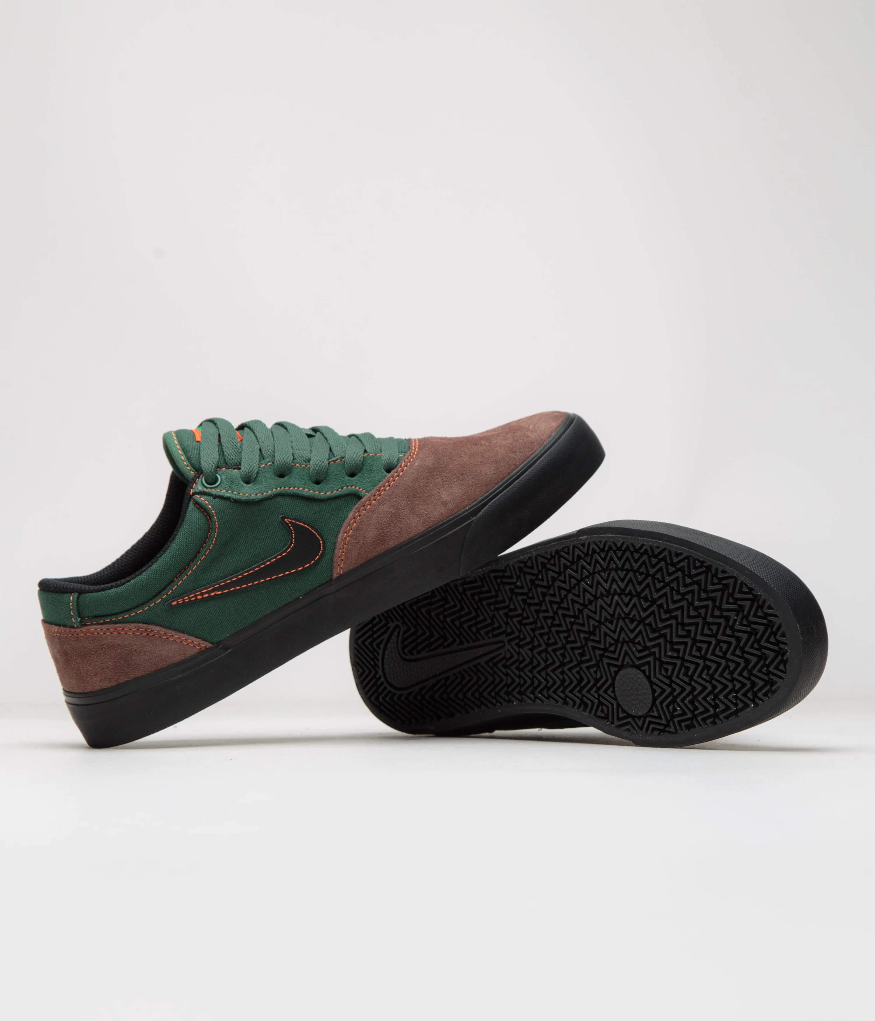 Nike SB Chron 2 Shoes - Light Chocolate / Black - Noble Green Nike SB Clothing
