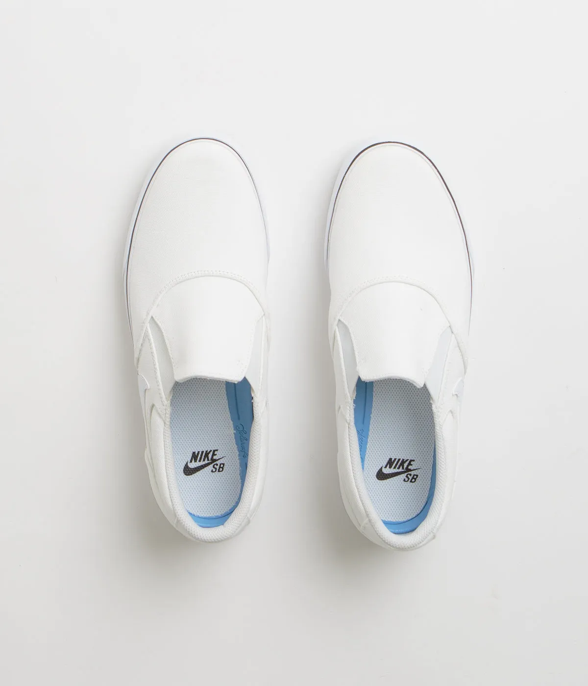 Nike SB Chron 2 Slip Shoes - White / White - White - Black Nike SB Clothing