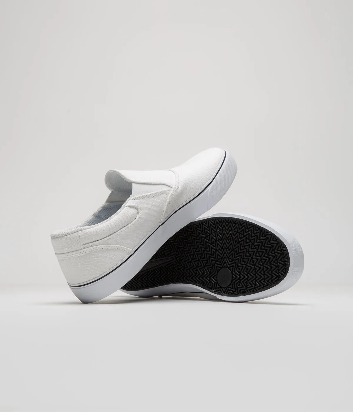 Nike SB Chron 2 Slip Shoes - White / White - White - Black Nike SB Clothing