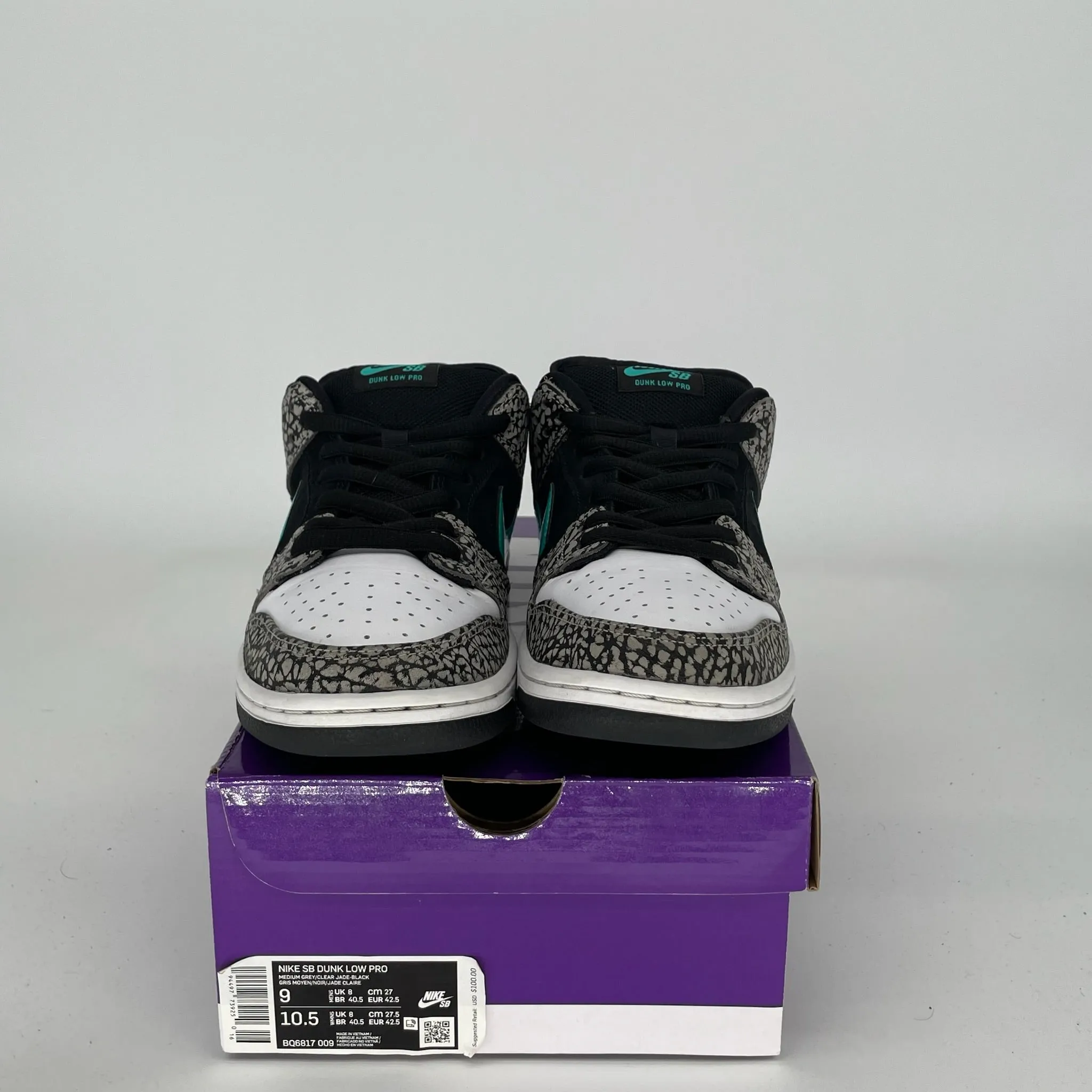 NIKE SB DUNK LOW ATMOS ELEPHANT SIZE 9 BQ6817-009