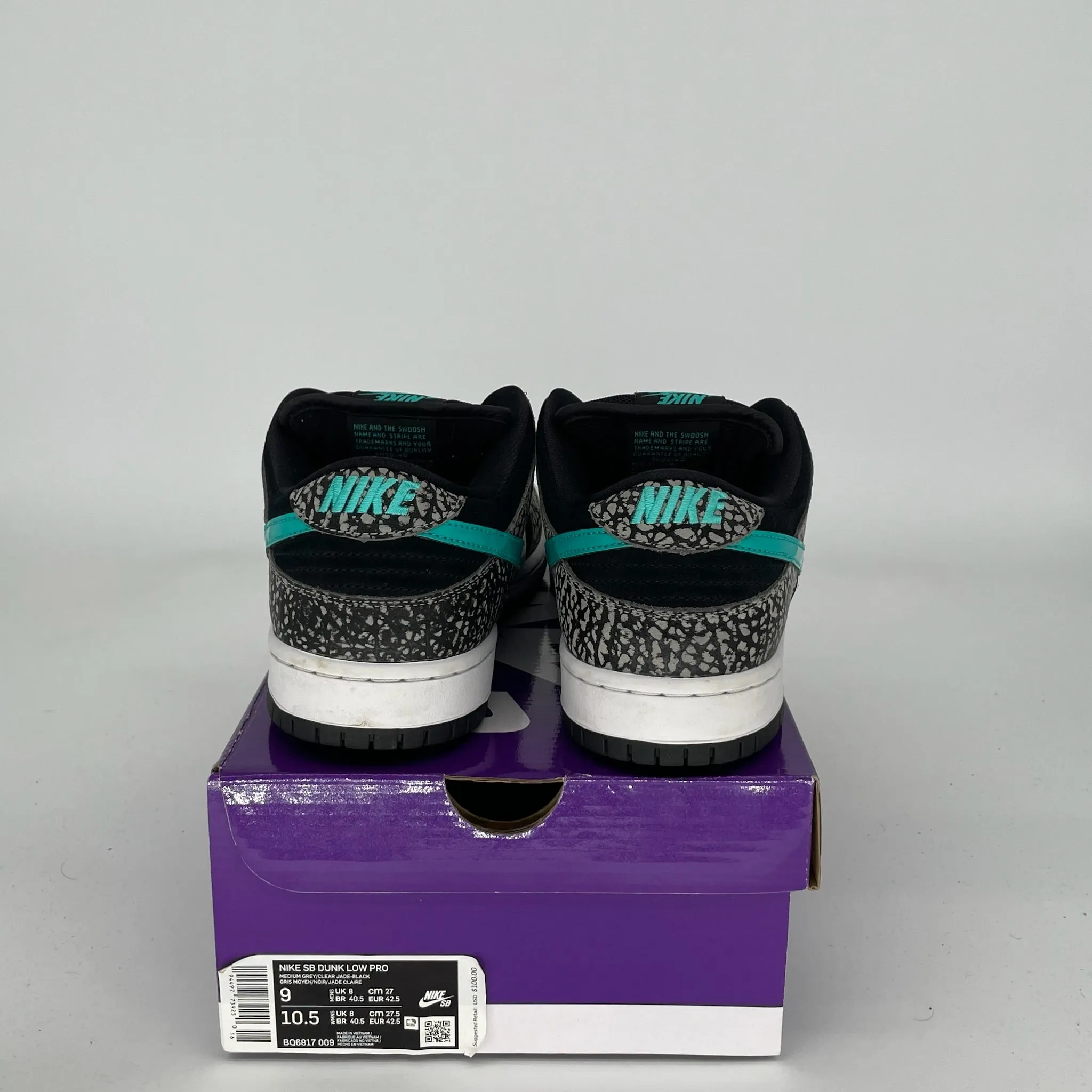NIKE SB DUNK LOW ATMOS ELEPHANT SIZE 9 BQ6817-009