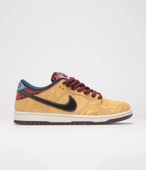 Nike SB Dunk Low Pro ‘City of Cinema’ Shoes - Celestial Gold / Black - Dark Team Red Nike SB Clothing