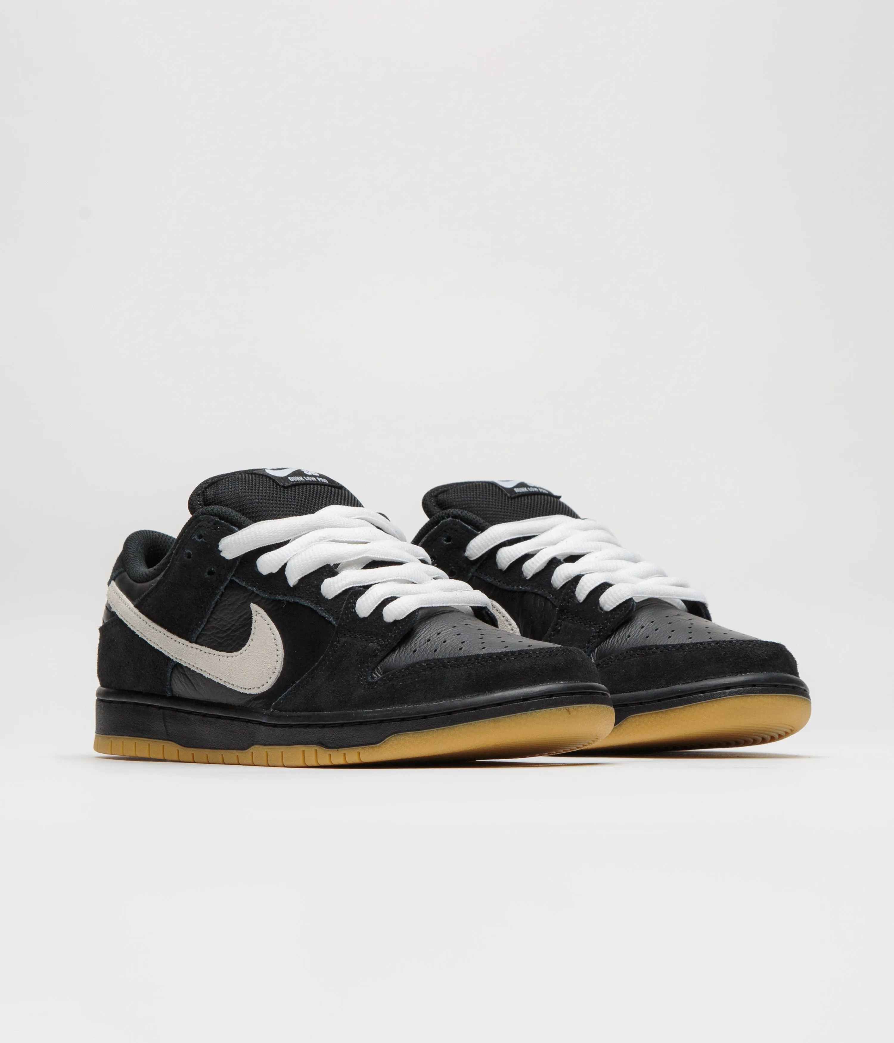 Nike SB Dunk Low Pro Shoes - Black / White - Black - Gum Light Brown - Black Nike SB Clothing