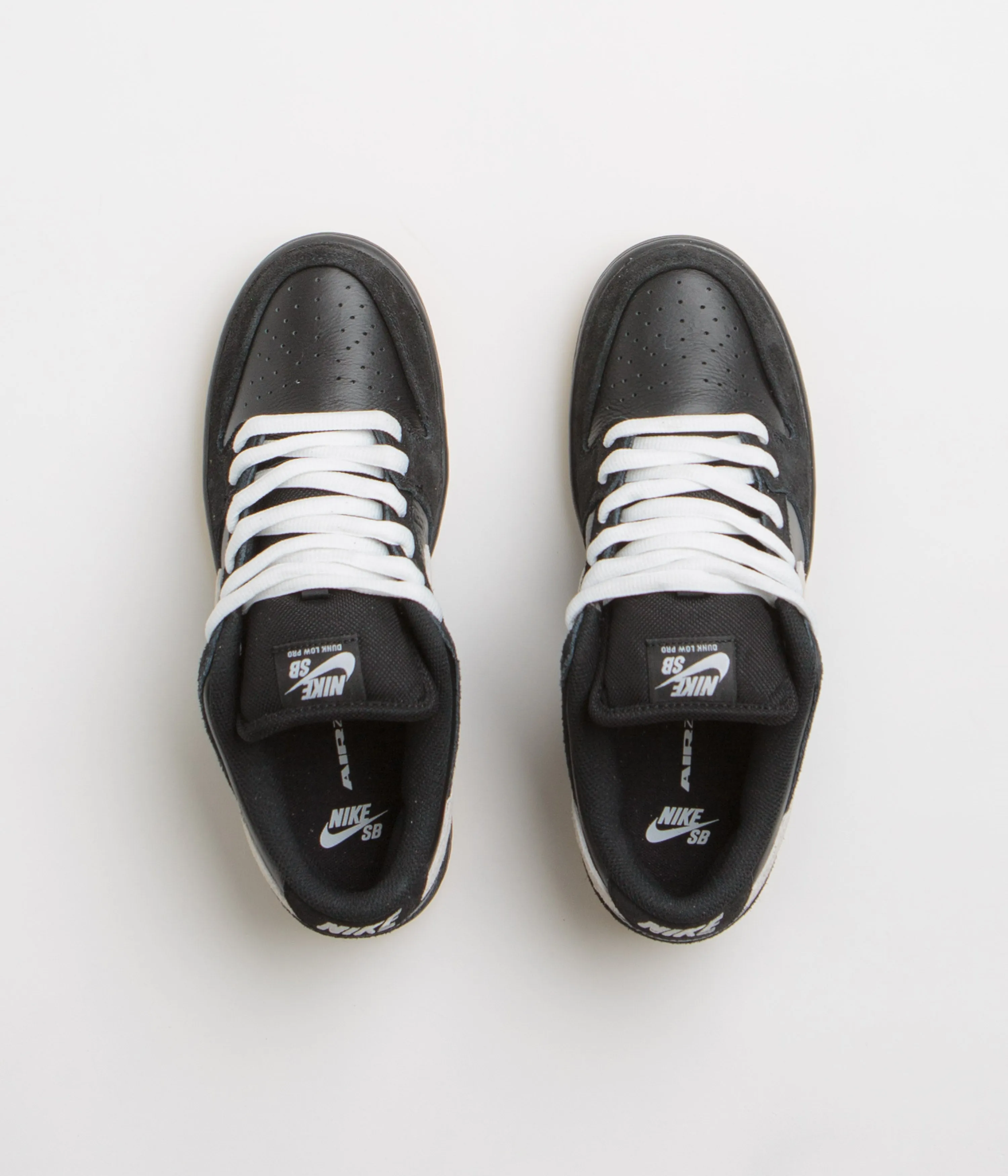 Nike SB Dunk Low Pro Shoes - Black / White - Black - Gum Light Brown - Black Nike SB Clothing