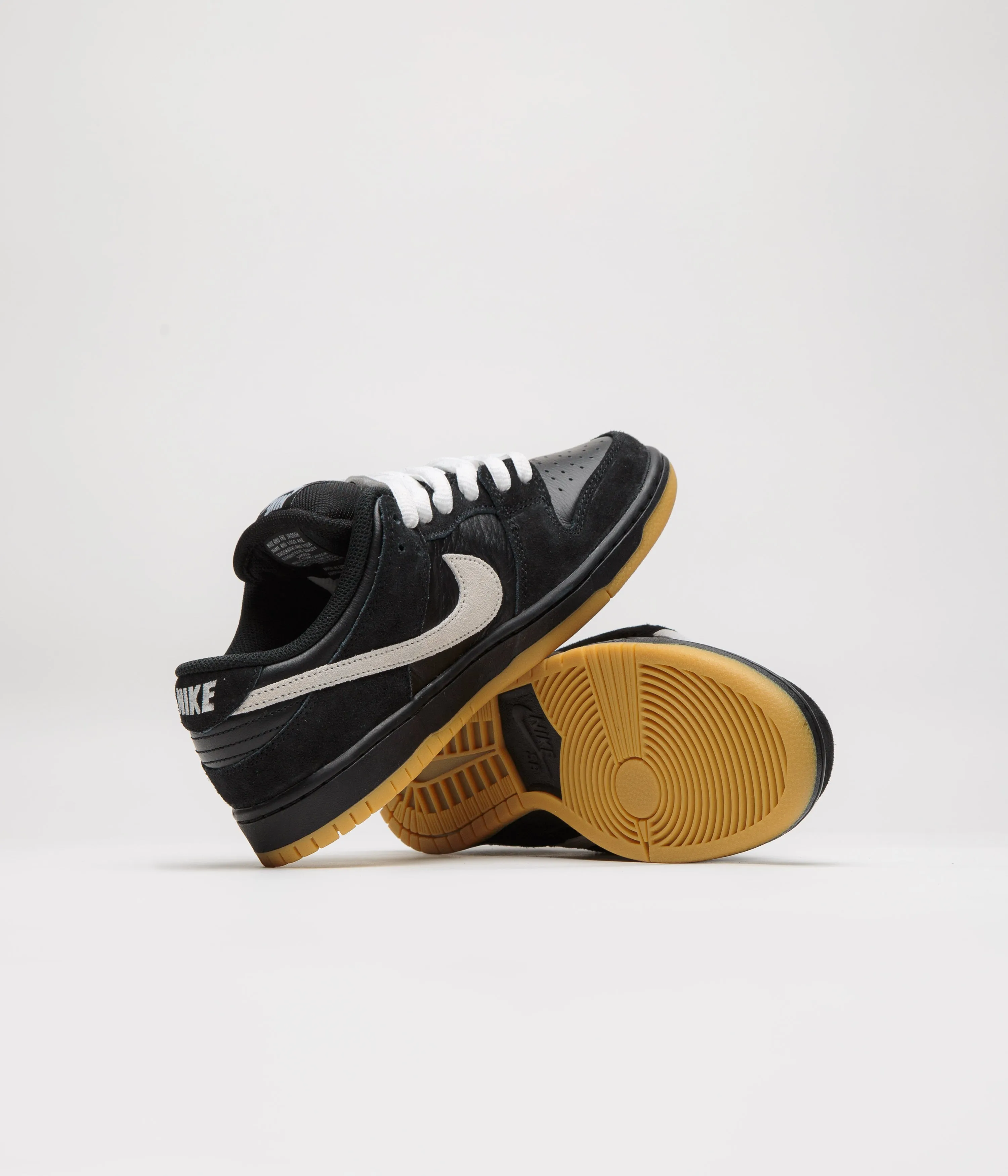 Nike SB Dunk Low Pro Shoes - Black / White - Black - Gum Light Brown - Black Nike SB Clothing