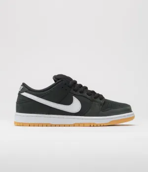 Nike SB Dunk Low Pro Shoes - Black / White - Black - Gum Light Brown Nike SB Clothing