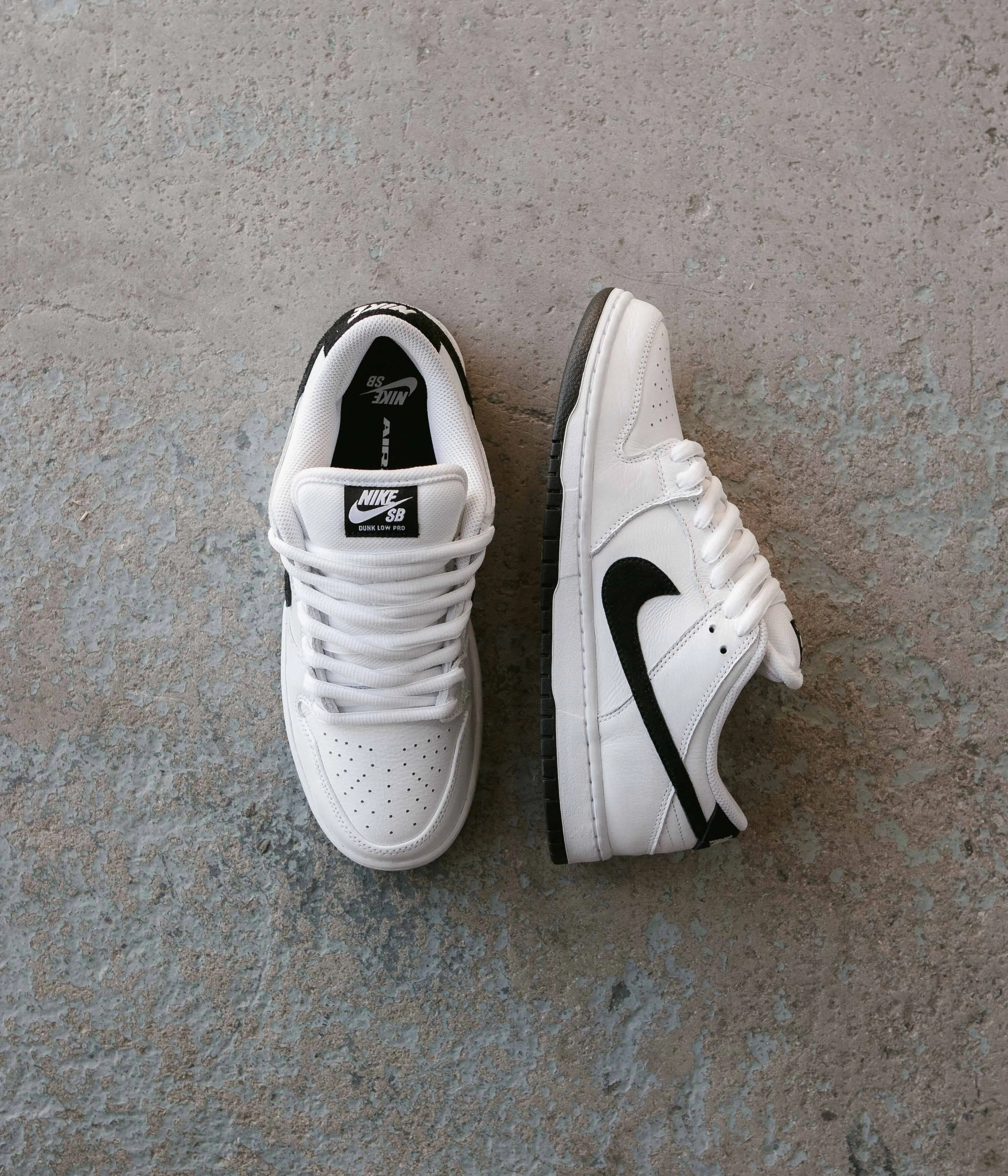 Nike SB Dunk Low Pro Shoes - White / Black - White - Black Nike SB Clothing