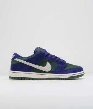 Nike SB Dunk Low Pro 'Wildcard' Shoes - Deep Royal Blue / Sail - Vintage Green Nike SB Clothing