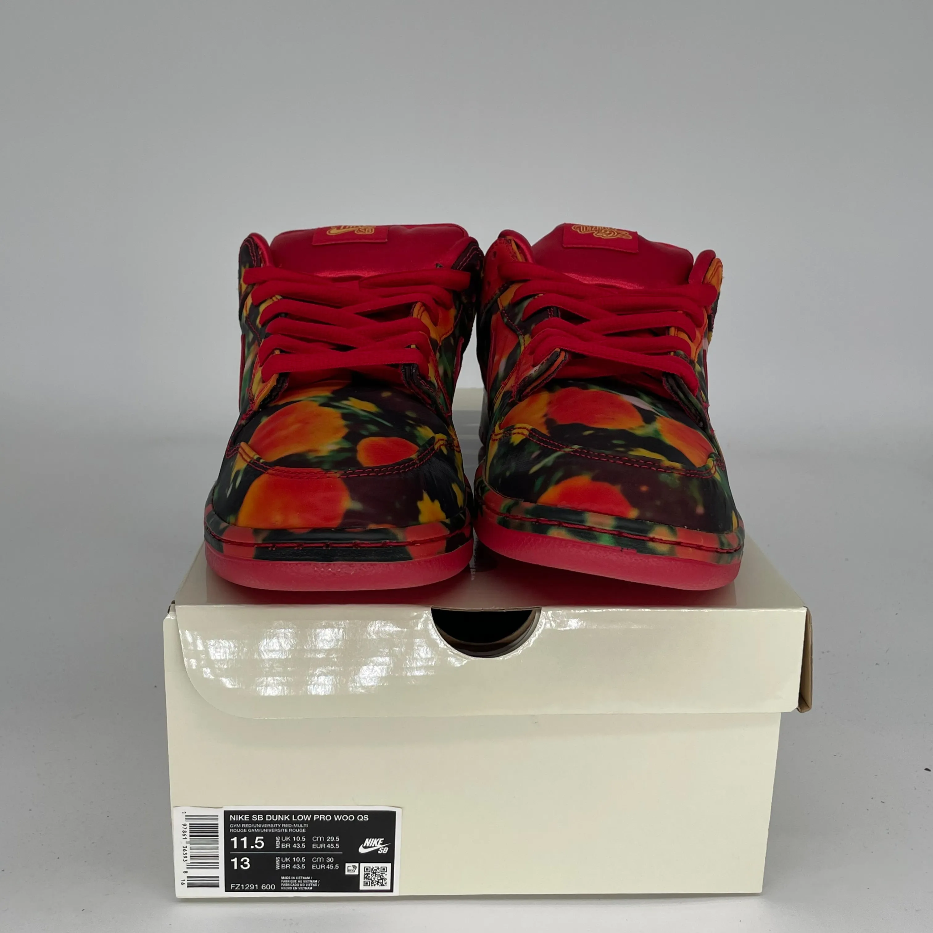 NIKE SB DUNK LOW THE WIZARD OF OZ POPPY FIELD SIZE 11.5 FZ1291-600